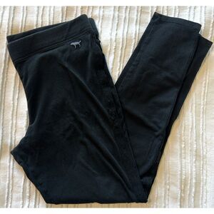 Victoria's Secret PINK Black Lace Legging Sz Large Dog Logo, Full Length